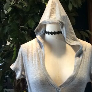 Gray tee hoodie